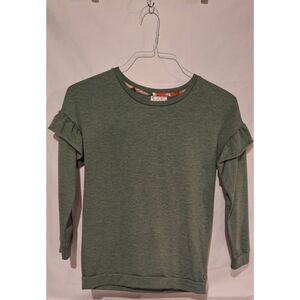 Matilda Jane 435 Girls‎ Seeds of Creativity Ruffle Green Sweatshirt Size 10